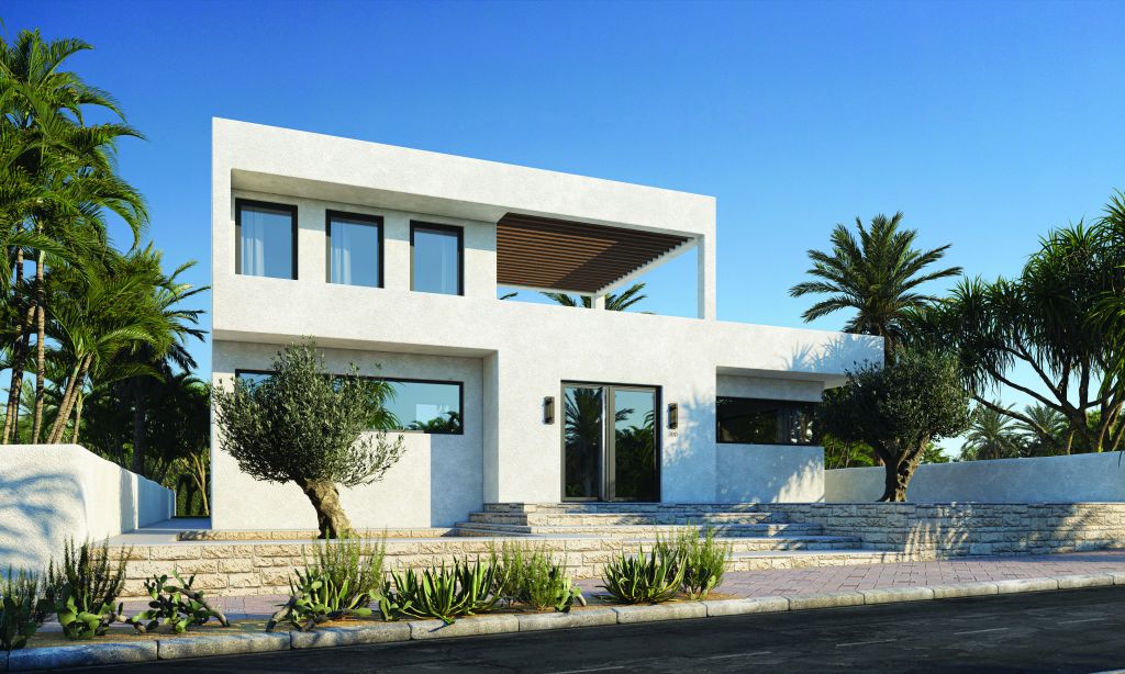 Spanish villa_Elegant ThermoFibra Infinity 76 X_grey aluminium