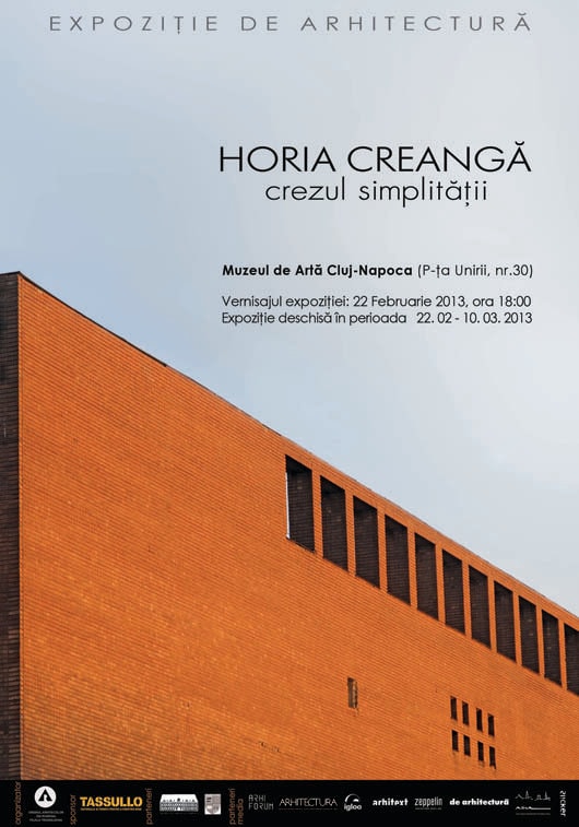 Expoziţie de arhitectură: Horia Creanga – Crezul Simplităţii
