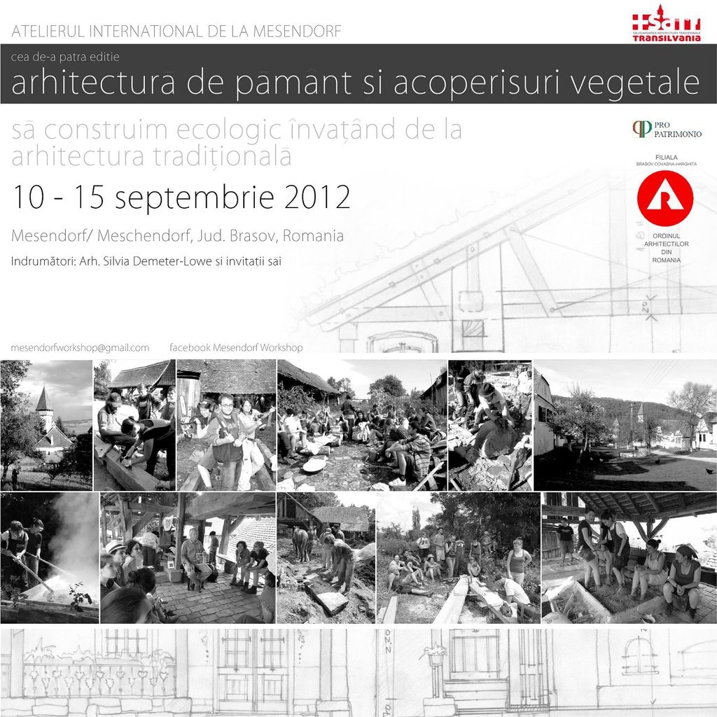 Arhitectura de pământ şi acoperişuri vegetale - a IV-a ediţie a atelierului de la Meşendorf