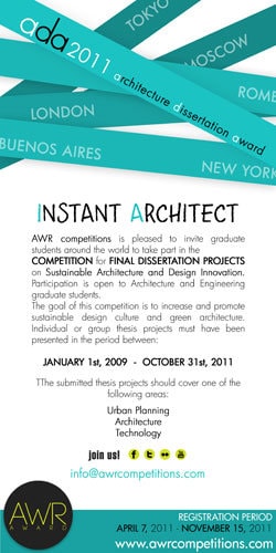 ADA 2011. Concurs de diplome de arhitectură