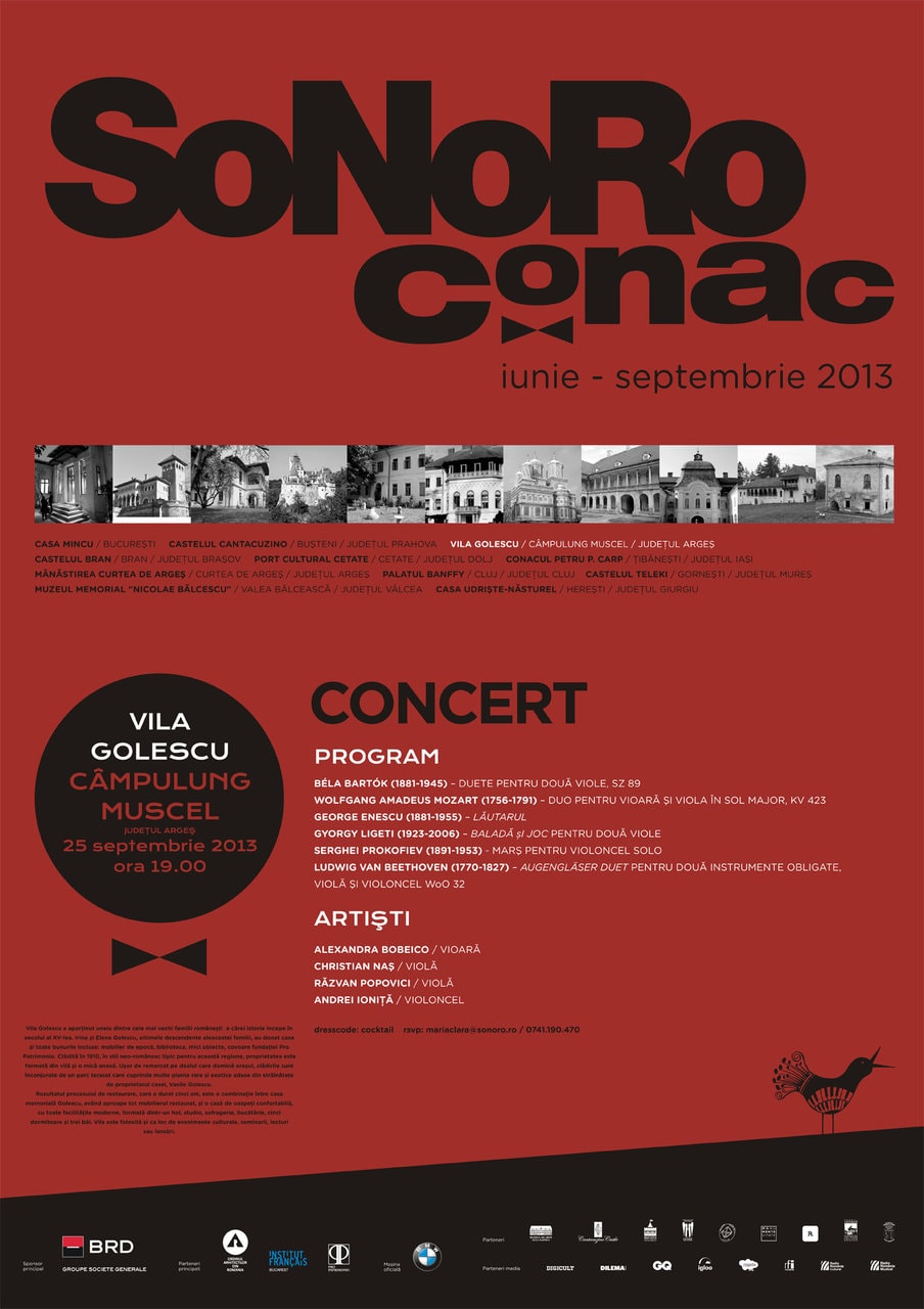 Concert SoNoRo Conac la Vila Golescu din Câmpulung-Muscel