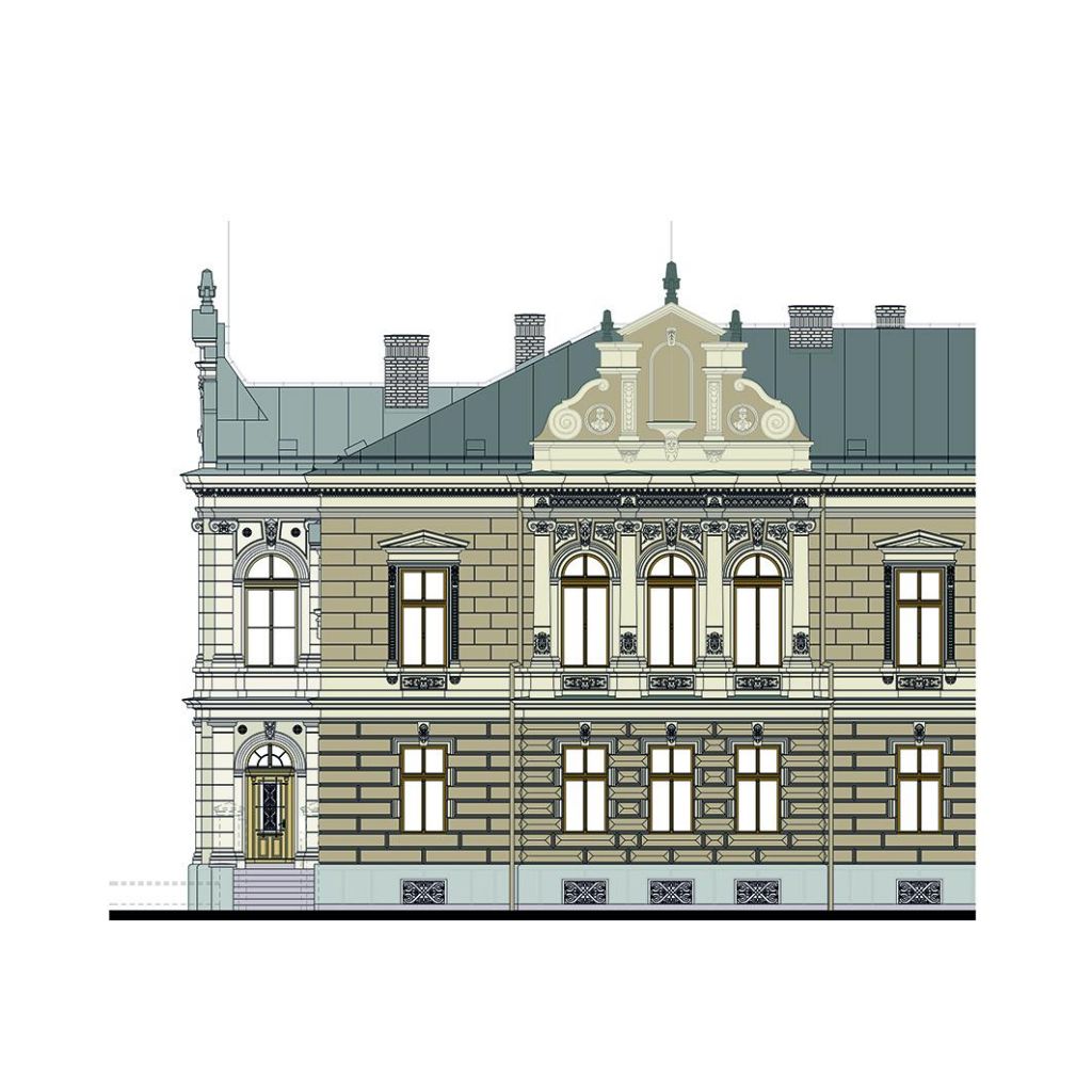 The Southern façade